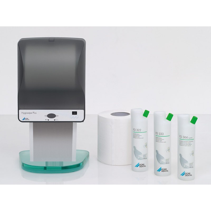 HYGOWIPE PLUS DISPENSER CON SUPPORTO DA TAVOLO IN VETRO
