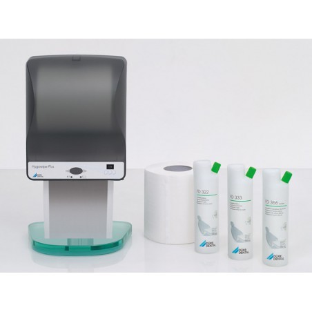 HYGOWIPE PLUS DISPENSER CON SUPPORTO DA TAVOLO IN VETRO