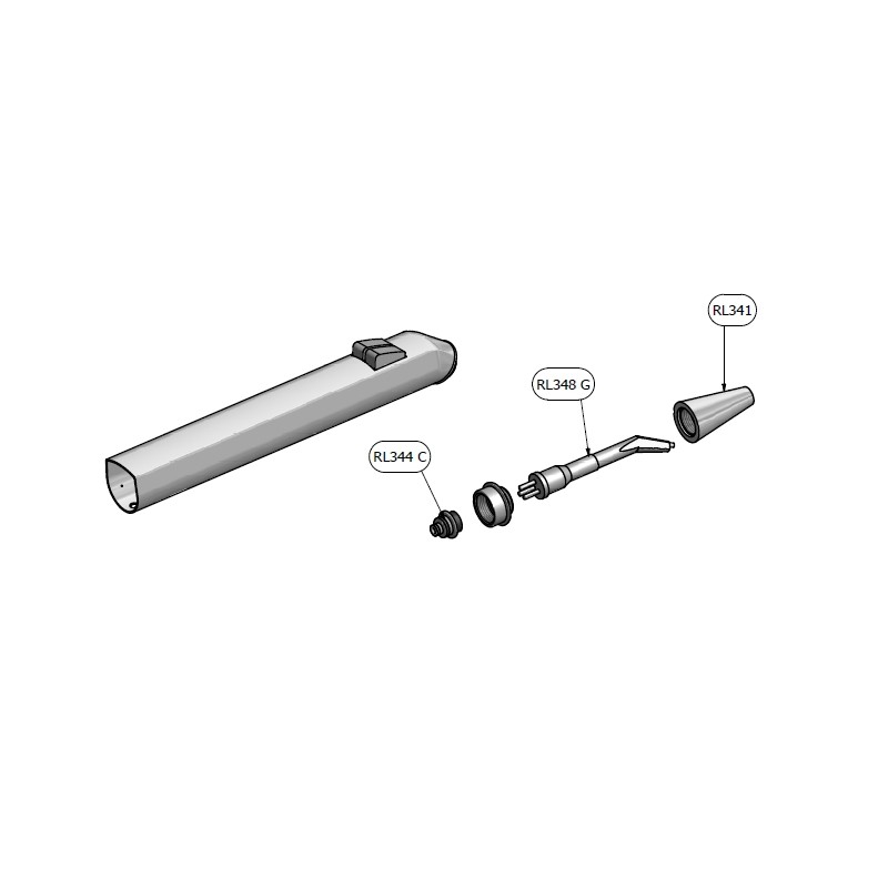 RICAMBIO ESTERNO ANGOLATO PER SIRINGA MINILIGHT INOX LUZZANI