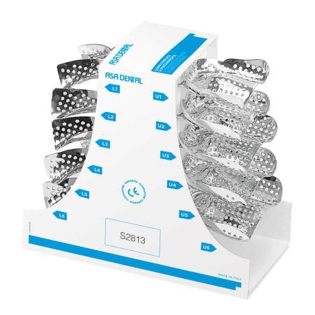 KIT PORTAIMPRONTE INOX FORATI PER EDENTULI S2813