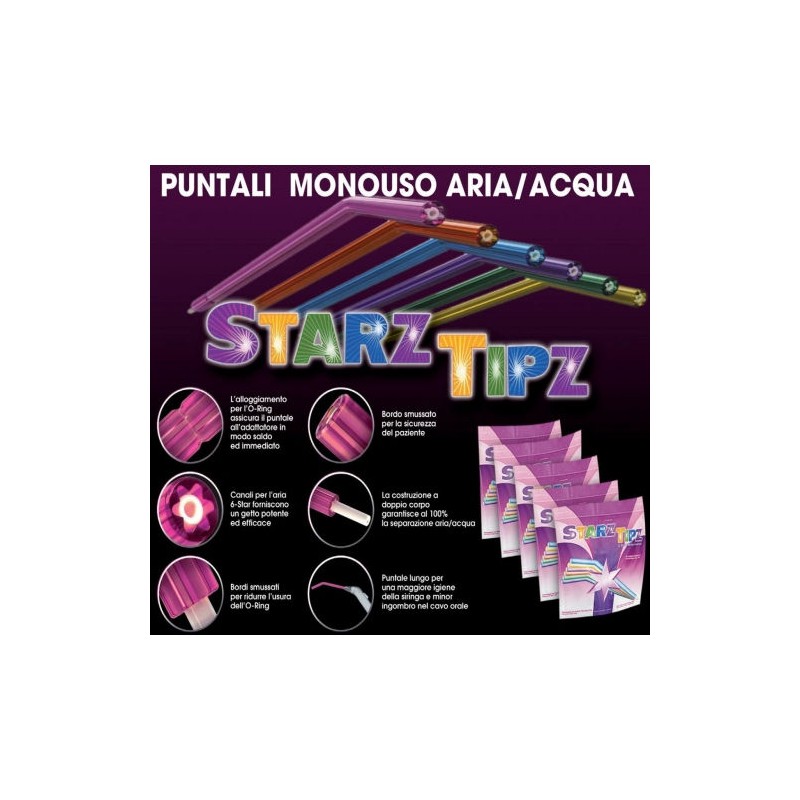 STARZ TIPZ TERMINALE MONOUSO STANDARD LUNGO PER SIRINGA ARIA