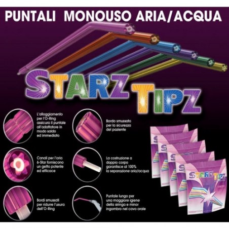 STARZ TIPZ TERMINALE MONOUSO STANDARD LUNGO PER SIRINGA ARIA
