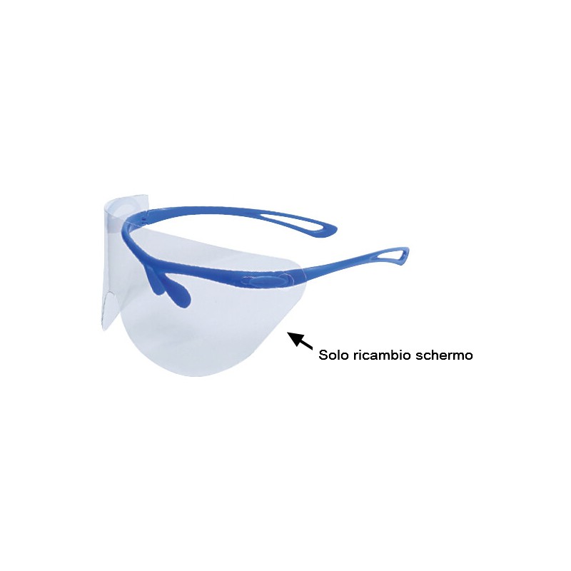 RICAMBIO 12 SCHERMI A FORMA OCCHIALE PER FACE/EYES VISOR KIT