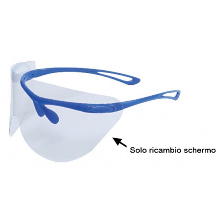 RICAMBIO 12 SCHERMI A FORMA OCCHIALE PER FACE/EYES VISOR KIT