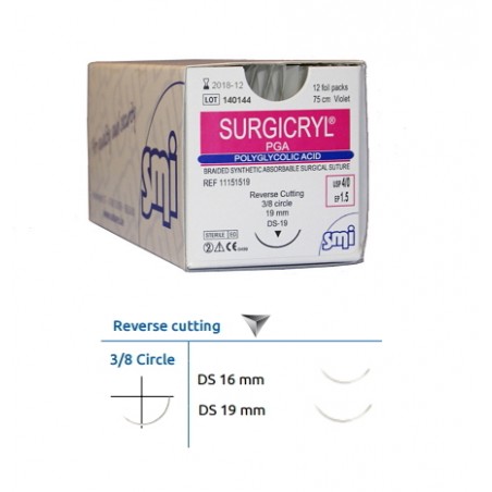 SUTURE SURGICRYL RAPID 4/0 HR17 1/2C