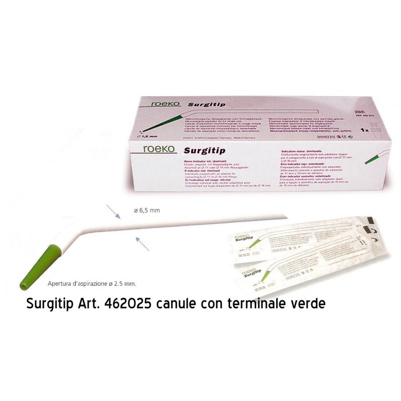 SURGITIP 2,5 MM - 20 CANNULE ASPIRAZIONE