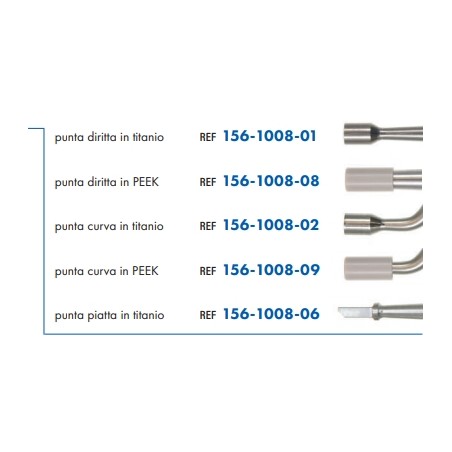 PUNTA DRITTA, CURVA E PIATTA IN TITANIO LEONE