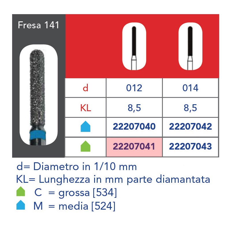 FRESE DIAMANTATE CILINDRO