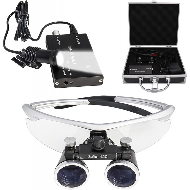 SISTEMA INGRANDENTE 2,5x - MONTATURA BIANCA ARGENTO