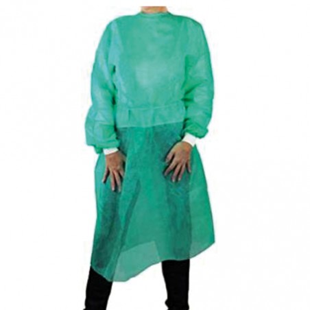 CAMICE MONOUSO (NON STERILE) TNT VERDE TAGLIA UNIVERSALE