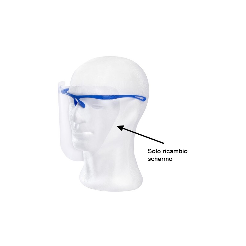 RICAMBIO 12 SCHERMI PROTETTIVI LUNGHI PER FACE VISOR KIT